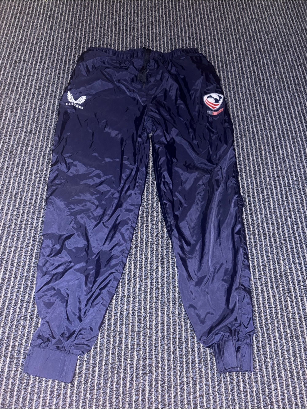 Castore USA Rugby Team Wind Pants Women’s 12 Medium Navy Blue Training